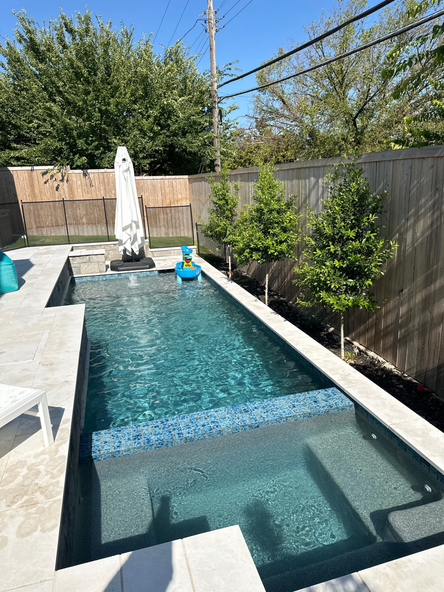 Tahira's pool after service